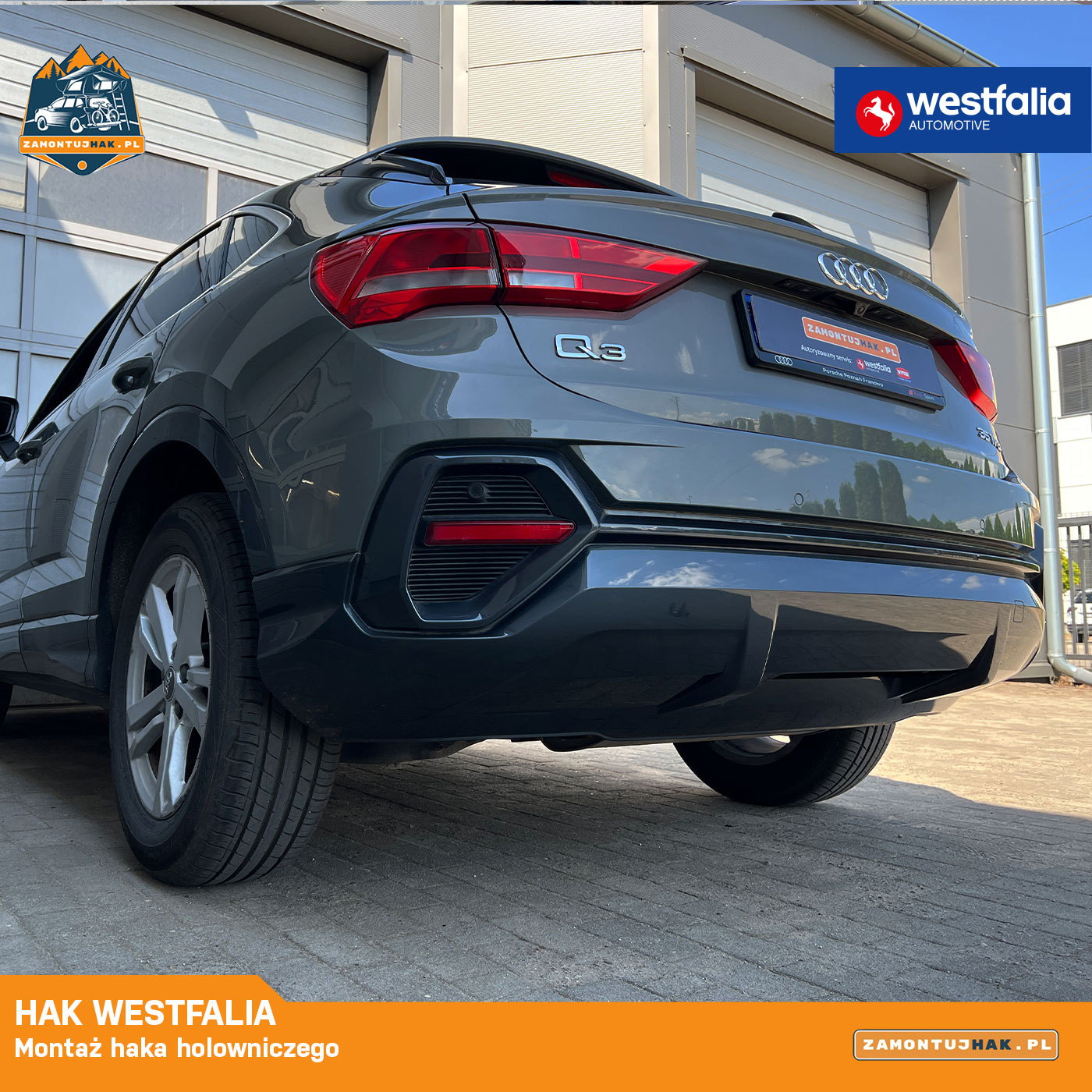 Montaż wypinanego pionowo haka Westfalia w Audi Q3 